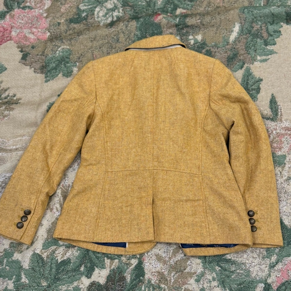 TALBOTS/ SHETLAND WOOL BLAZER - MUSTARD Size 8P - Picture 11 of 13